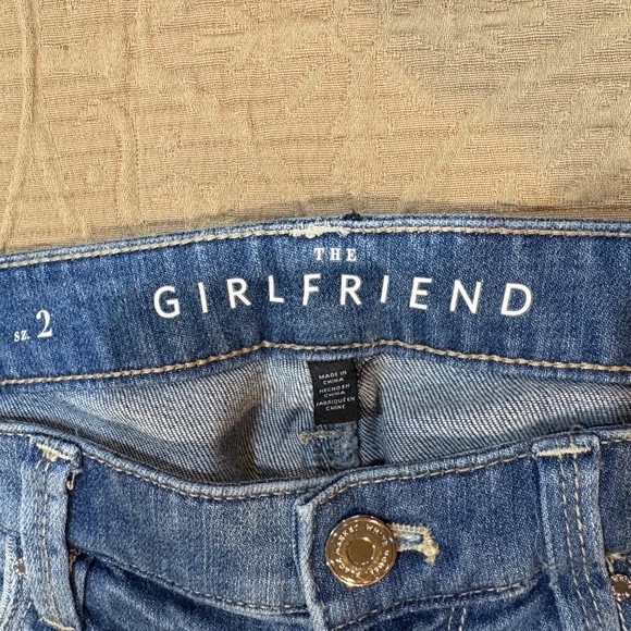 WHBM Jeans Womens 2 Blue The Girlfriend Distressed Light Wash Stretch Denim - Picture 4 of 9